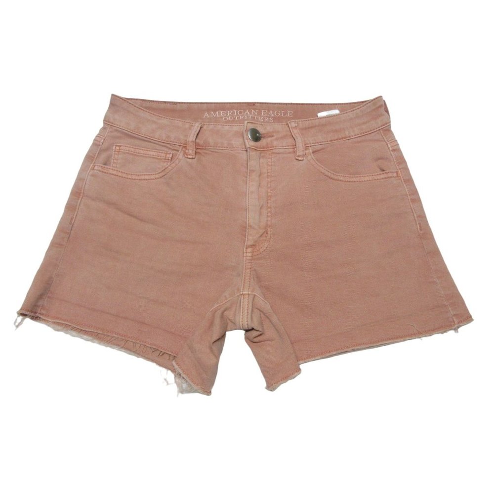 American Eagle women's 4" super stretch hi-rise shortie‎ raw hem summer shorts 6